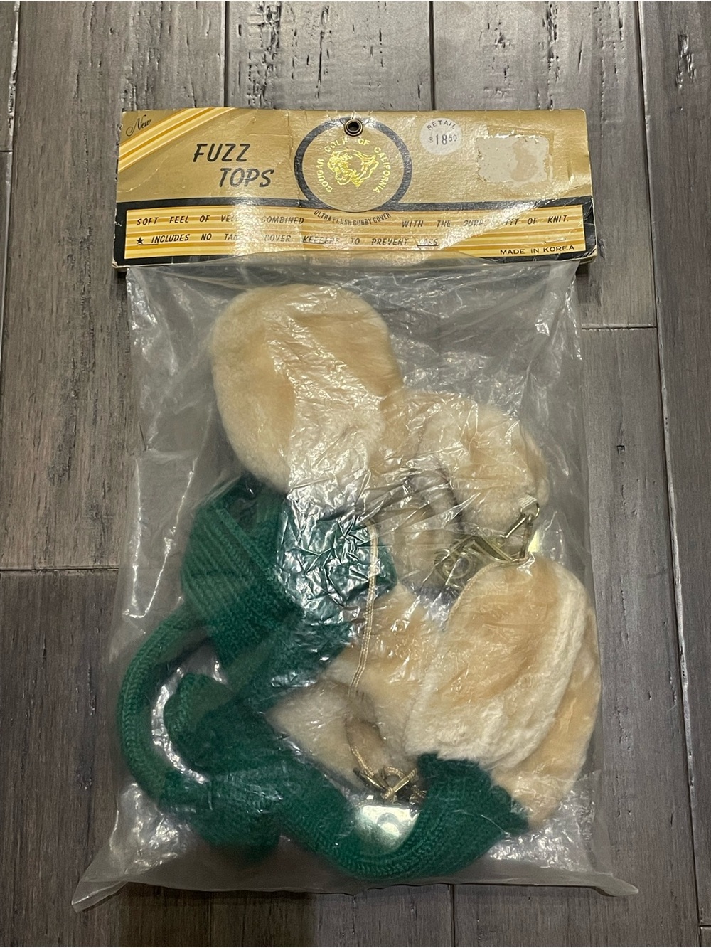 Vintage Cougar Golf Fuzz Tops Headcovers NOS Green Cream Original Package